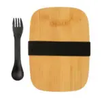 Nerūsējošā tērauda pusdienu kārba ar bambusa vāku un karoti-dakšiņu - Image 4