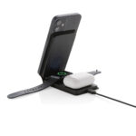 Swiss Peak RCS magnētiskais bezvadu lādētājs, 3 vienā, 15W, no pārstrādāta PU - Image 3