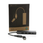 Terra RCS centrmezgls ar 3 USB pieslēgvietām no pārstrādāta alumīnija - Image 3