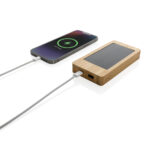 Sunwick bambusa ārējais akumulators ar saules uzlādi, 10 000 mAh - Image 2
