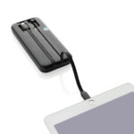 Turbopack RCS ārējais akumulators no pārstrādātas plastmasas, 10 000 mAh, ar iebūvētiem kabeļiem - Image 5