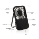 Aervina RCS uzlādējams galda ventilators, no pārstrādātas plastmasas - Image 2