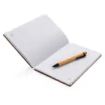 A5 bambusa piezīmju grāmatiņas un pildspalvas komplekts - Image 3