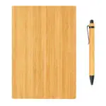 A5 bambusa piezīmju grāmatiņas un pildspalvas komplekts - Image 4