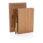 A5 bambusa piezīmju grāmatiņas un pildspalvas komplekts - Image 5