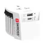 SKROSS World Travel Adapter MUV 2-pole ar USB A un C