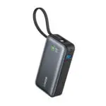 Anker Nano ārējais akumulators, 30W, ar iebūvētu USB-C kabeli