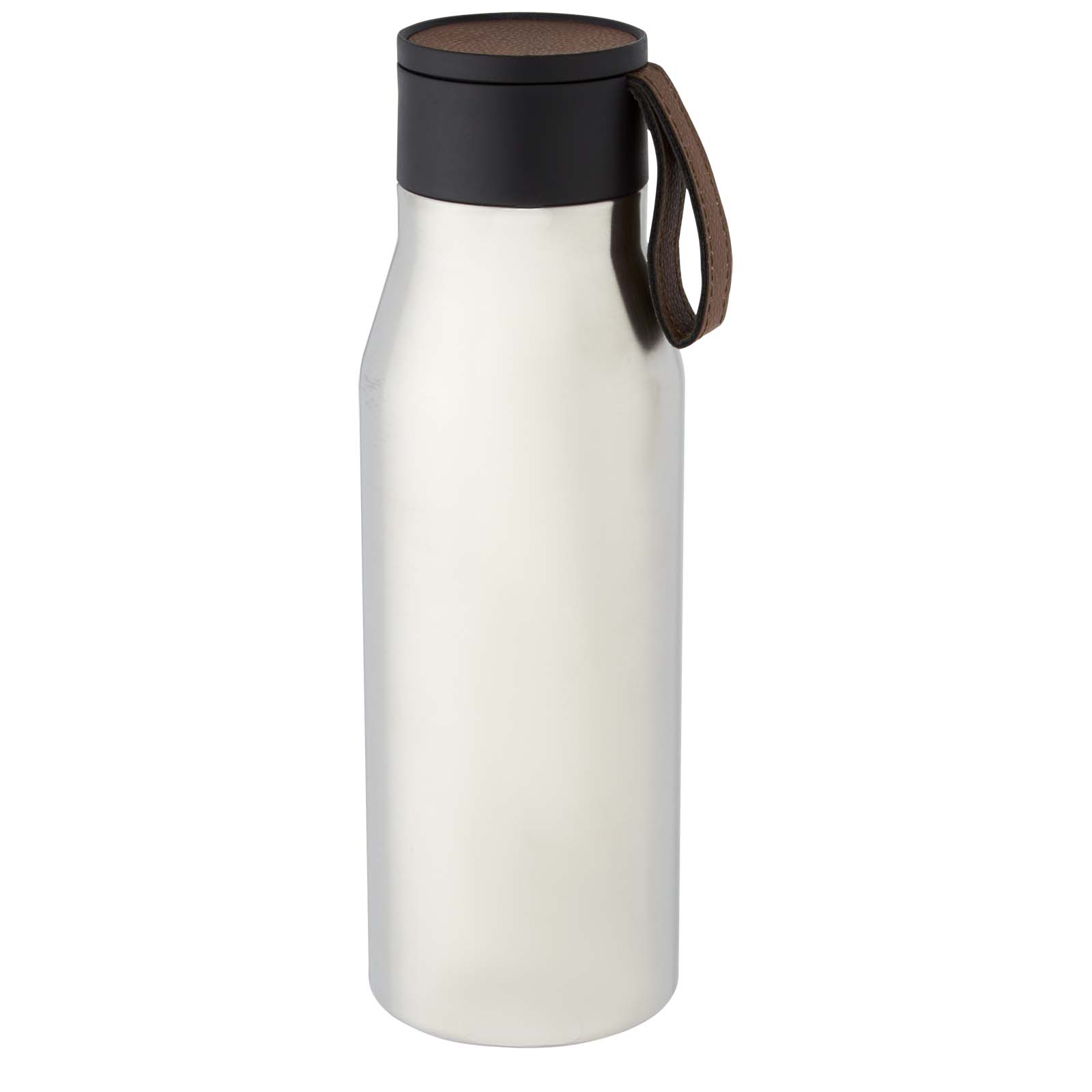 10066881.jpg Ljungan 500 ml vara vakuumizolēta nerūsējošā tērauda pudele ar PU ādas siksnu un vāciņu - Image 1
