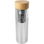 Bailey 400 ml borsilikāta stikla pudele ar tējas filtrēšanas ierīci un bambusa vāciņu