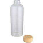 Mirage 650 ml vienkāršsienu borosilikāta stikla pudele ar bambusa vāciņu - Image 3