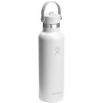Hydro Flask Standard Mouth 621 ml izolēta nerūsējošā tērauda ūdens pudele ar salmiņa vāciņu