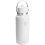 Hydro Flask Wide Mouth 946 ml izolēta nerūsējošā tērauda ūdens pudele ar salmiņa vāciņu