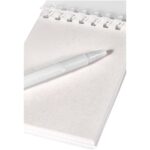 Lig Mini pārstrādāto materiālu piezīmju grāmatiņa ar mīkstu vāku un pildspalvas komplekts (melna tinte) - Image 6