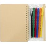 Squiggle B6 cietā vāka piezīmju grāmatiņa un marķieru komplekts - Image 3