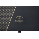 Parker IM achromatic lodīšu un rollerball pildspalvu komplekts ar dāvanu kasti (melns/zils tinte) - Image 6