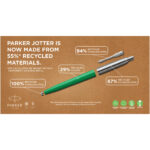 Parker Jotter Recycled pildspalva (zila tinte) - Image 5