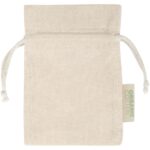 Odisha 140 g/m² OCS sertificēta organiskā dāvanu maisiņa – 15 x 10 cm - Image 2