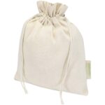 Odisha 140 g/m² OCS sertificēta organiskā dāvanu maisiņa – 30 x 25 cm