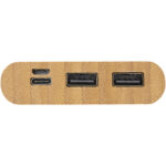 Tulda 10 000 mAh bambusa ārējā baterija - Image 7