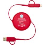 Alasia 5-in-1 100 cm garš atkārtoti pārstrādāta plastmasa un alumīnija ievelkamais datu sinhronizācijas un 45 W ātrās uzlādes kabelis - Image 3