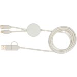 Chechia 5-in-1 pārstrādātas plastmasas 150 cm datu sinhronizācijas un 27 W ātrās uzlādes kabelis ar bambusa detaļām - Image 3