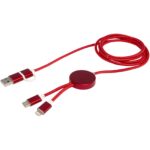 Alasia 5-in-1 pārstrādāta alumīnija un plastmasas 150 cm datu sinhronizācijas un 27 W ātrās uzlādes kabelis - Image 4