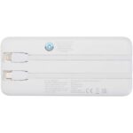 Adhil 10 000 mAh 10 W pārstrādātas plastmasas ārējā baterija ar 2 iebūvētiem kabeļiem - Image 3