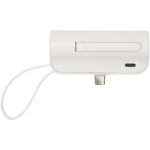 Alnair 5000 mAh 10 W pārstrādātas plastmasas Type-C ārējā baterija ar iebūvētu atveramu statīvu un 2-in-1 kabeli - Image 6