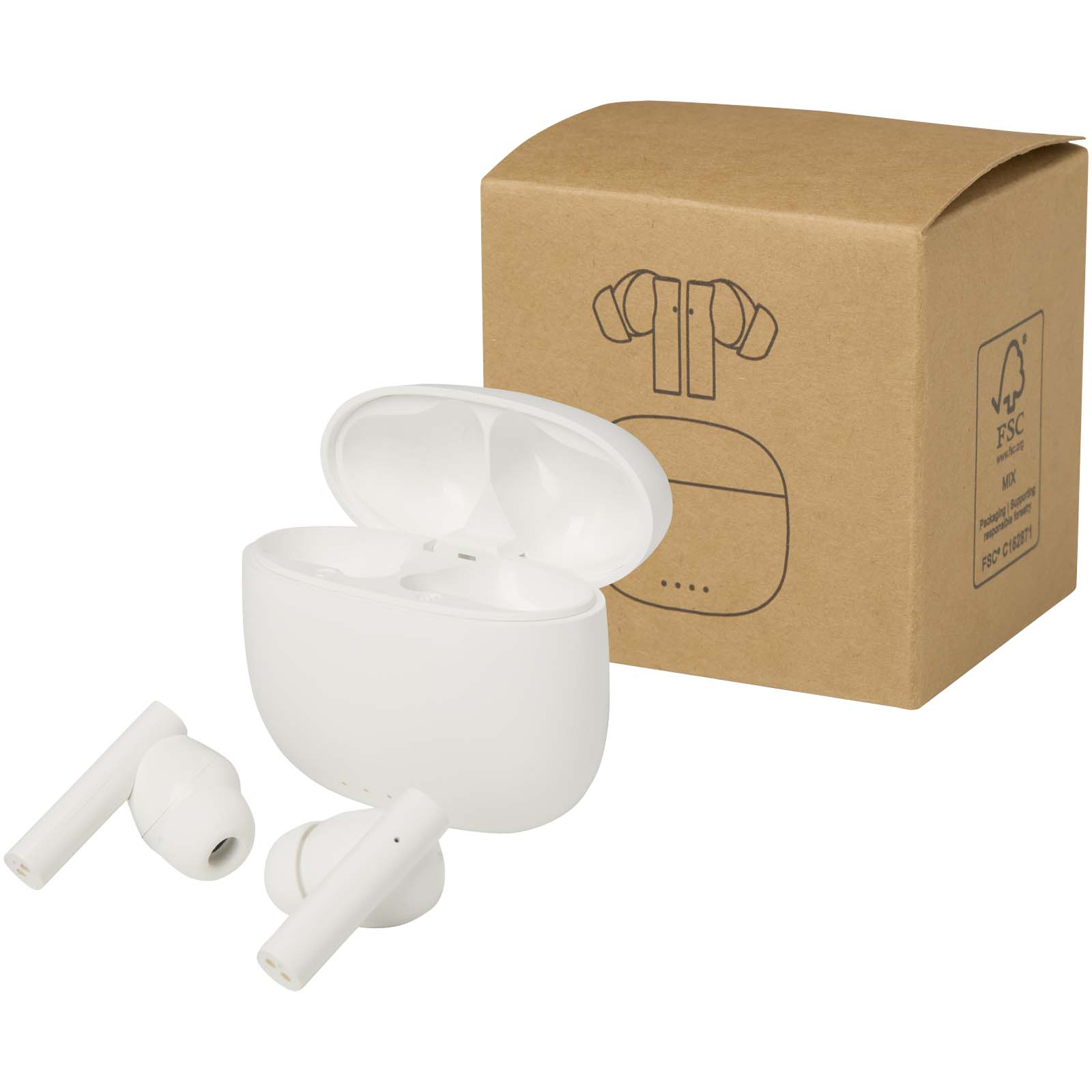 12448201.jpg Alterf bezvadu Bluetooth austiņas no pārstrādātas plastmasas ar silikona ausu uzgaļiem - Image 1