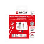 SKROSS® MUV AC65PD universālais adapteris ar USB-C kabeli - Image 7