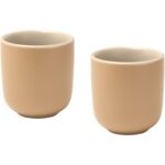 Male 90 ml keramiskās espresso tases ar matētu apdari – 2 gab. komplekts - Image 4