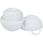 Fog lietus pončo apaļā plastmasas konteinerā ar karabīni