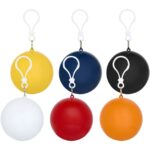 Fog lietus pončo apaļā plastmasas konteinerā ar karabīni - Image 5