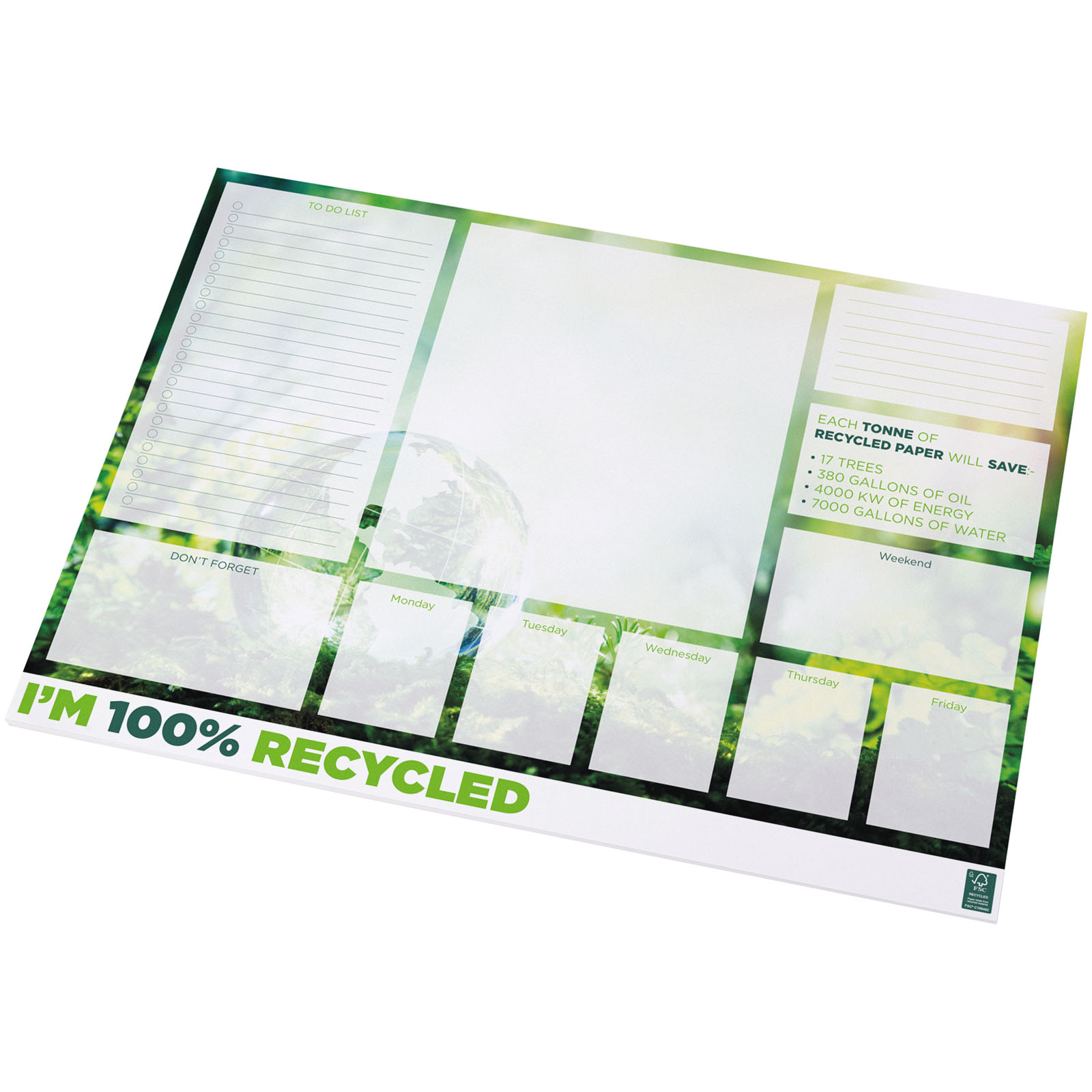 2127801.jpg Desk-Mate® A2 pārstrādātā papīra piezīmju bloks - Image 1