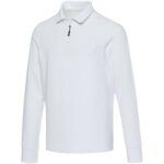 Apollo 245 g/m² garām piedurknēm unisex polo krekls ar pusrāvējslēdzēju