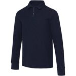 Apollo 245 g/m² garām piedurknēm unisex polo krekls ar pusrāvējslēdzēju - Image 5